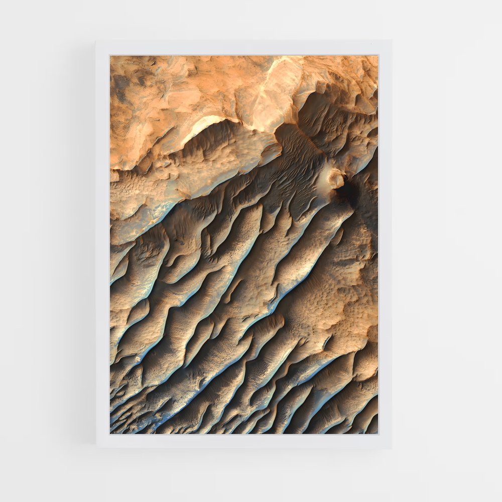 Poster Dunes Martiennes – affiche Système solaire (vue 3)